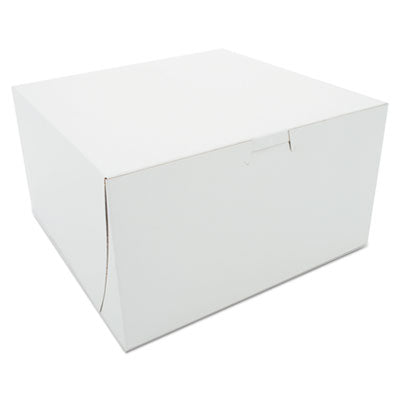 SCH0965 White One-Piece Non-Window Bakery Boxes, 9 x 9 x 5, White, Paper, 100/Carton