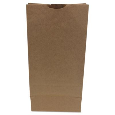 BAGGH10500 Grocery Paper Bags, 10# Size, Heavy-Duty, 50# Basis Weight, 7" x 4.38" x 13.75", Kraft, 500/Bundle