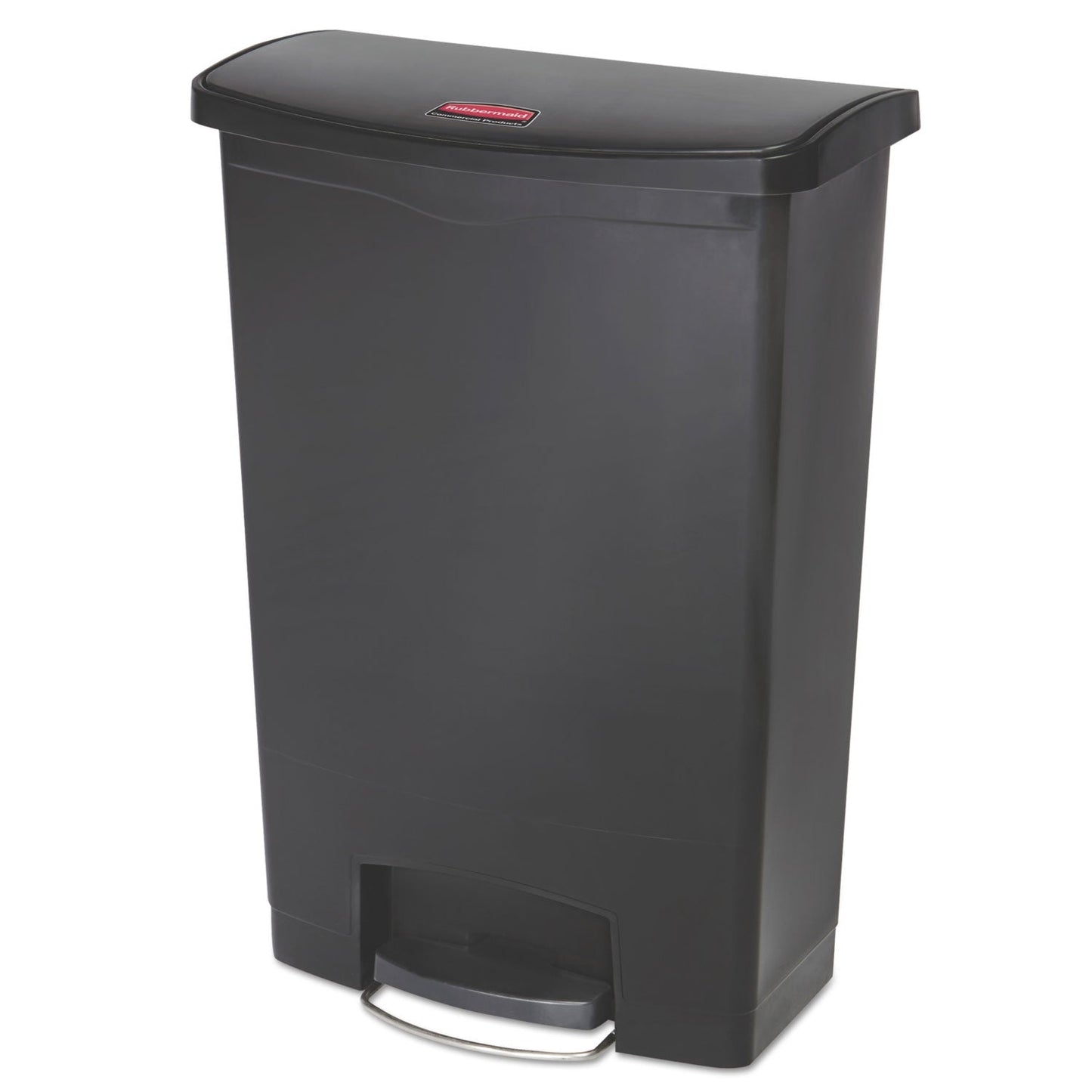 RCP1883615 Streamline Resin Step-On Container, Front Step Style, 24 gal, Polyethylene, Black RUBBERMAID COMMERCIAL PROD.