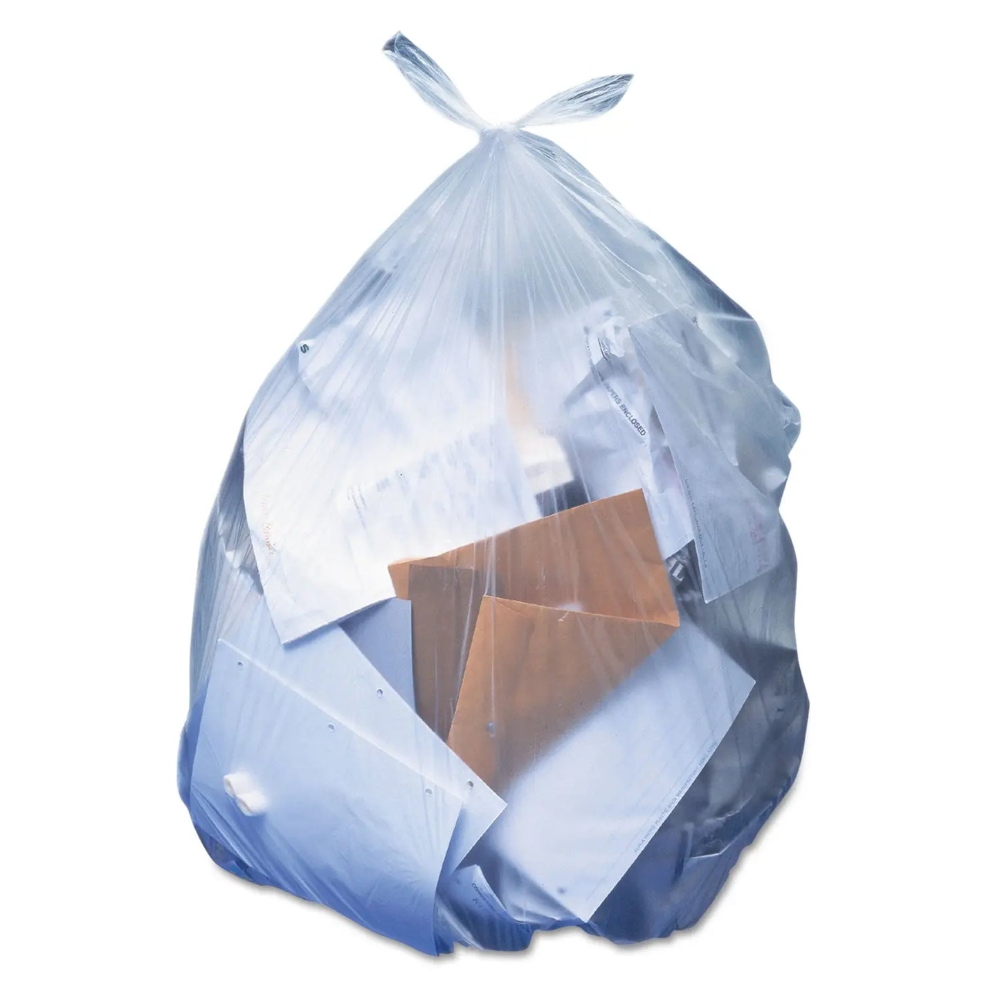 HERH7658SC Linear Low-Density Can Liners, 60 Gal, 1.1 Mil, 38" X 58", Clear, 100/carton Heritage
