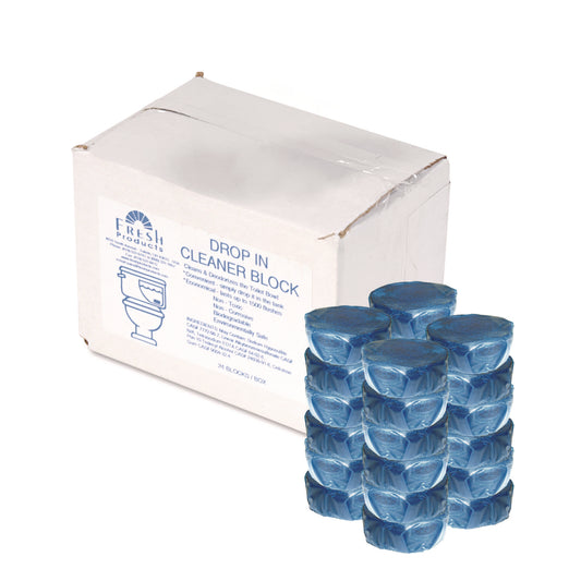 FRS24DIF Drop-In Tank Non-Para Cleaner Block, Unscented, Blue, 24/box