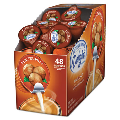 ITD02283 Flavored Liquid Non-Dairy Coffee Creamer, Hazelnut, 0.44 oz Mini Cups, 48/Box DEAN FOODS