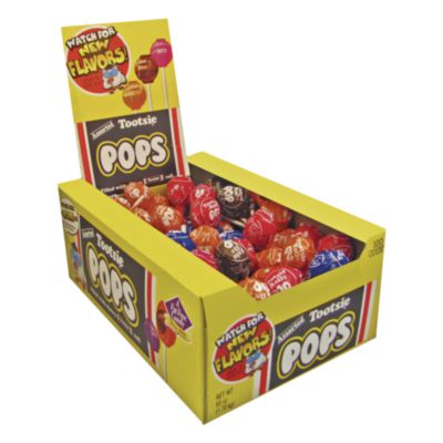 TOO0508 Tootsie Pops, Assorted Original Flavors, 0.6 oz Lollipops, 100/Box