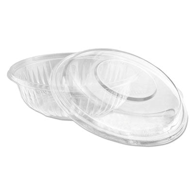 DCCPET24BCD PresentaBowls Bowl/Lid Combo-Paks, 24 oz, 7.25" Diameter x 2.38" h, Clear, Plastic, 63/Pack, 2 Pack/Carton