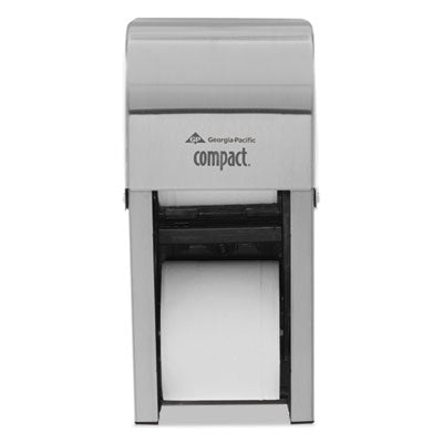 GPC56782 Compact Vertical Double Roll Coreless Dispenser, 6 X 6.5 X 13.5, Stainless Steel