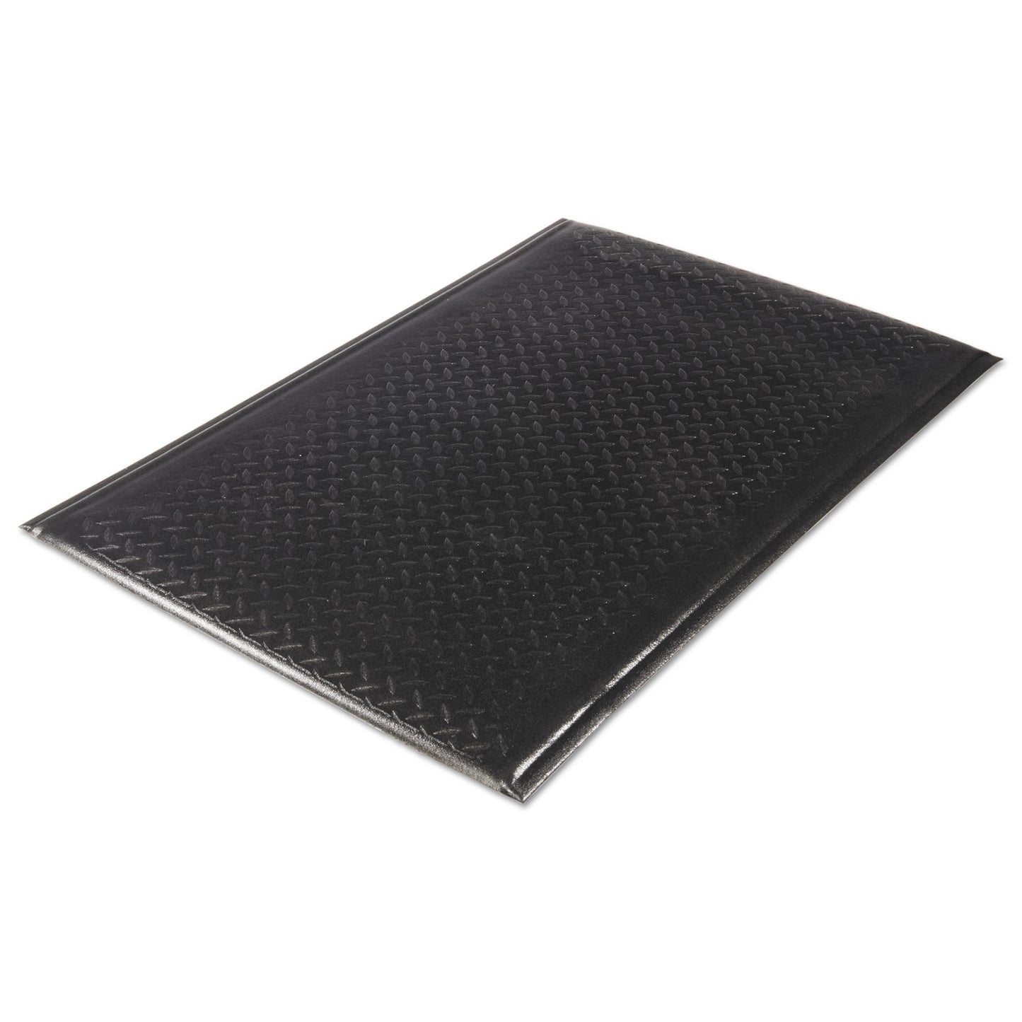 MLL24030501DIAM Soft Step Supreme Anti-Fatigue Floor Mat, Rectangular, Black Cross-Hatch Embossed Surface, 36" x 60"