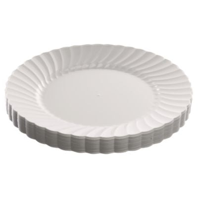 WNARSCW91512WPK Classicware Plastic Dinnerware Plates, 9" Dia, White, 12/pack