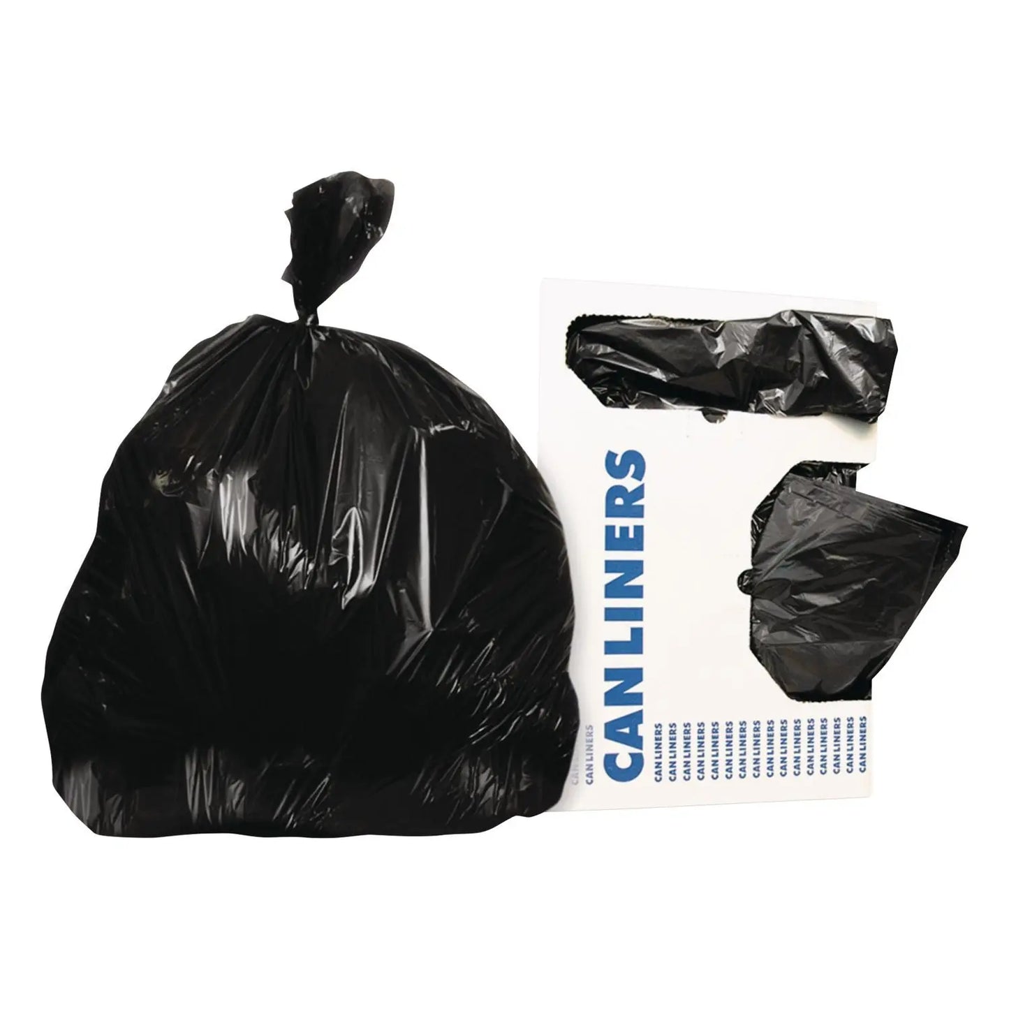 HERH6036MK Linear Low-Density Can Liners, 30 Gal, 0.5 Mil, 30" X 36", Black, 250/carton Heritage