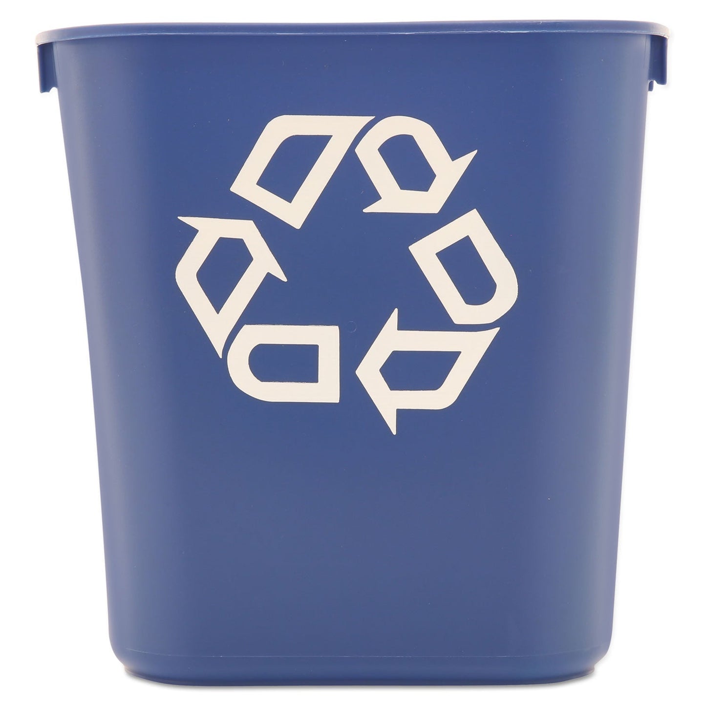 RCP295573BE Deskside Recycling Container, Small, 13.63 qt, Plastic, Blue RUBBERMAID COMMERCIAL PROD.