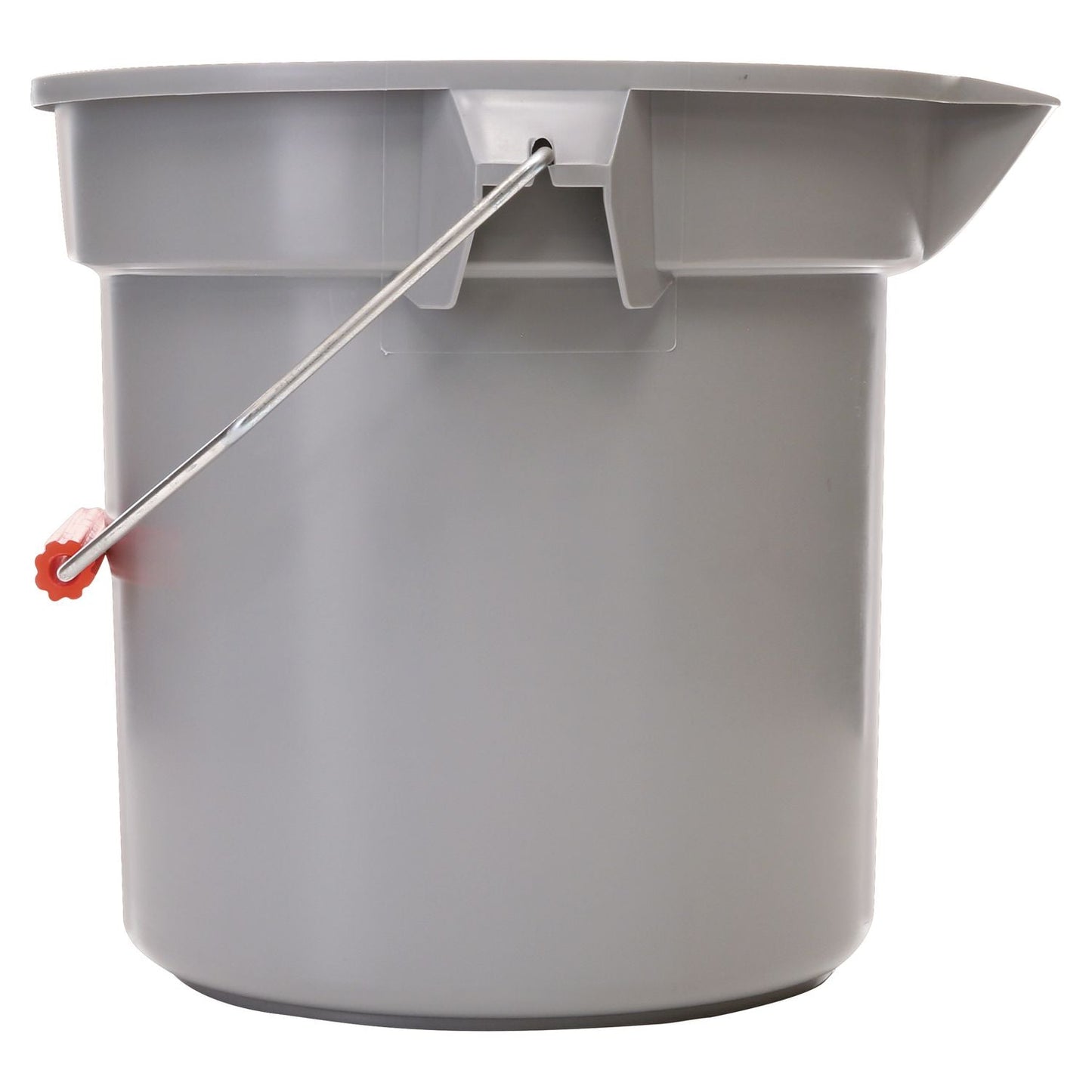 RCP261400GY 14 Quart Round Utility Bucket, Plastic, Gray, 12" dia RUBBERMAID COMMERCIAL PROD.