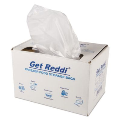 IBSPBR37HD Get Reddi Freezer Food Storage Bags for Full-Size Bun Pans, Includes Twist-Ties, 27" x 37", Natural, 200/Carton INTEGRATED BAGGING SYSTEMS