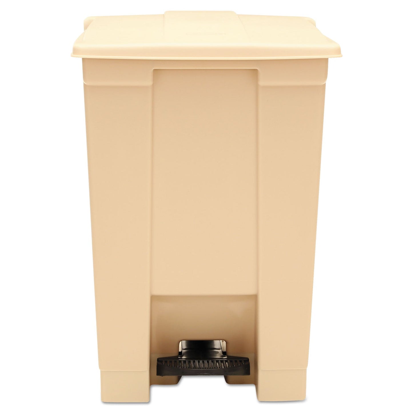 RCP6144BEI Indoor Utility Step-On Waste Container, 12 gal, Plastic, Beige RUBBERMAID COMMERCIAL PROD.