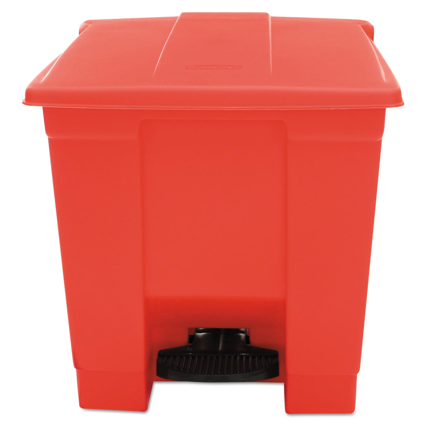 RCP6143RED Indoor Utility Step-On Waste Container, 8 gal, Plastic, Red