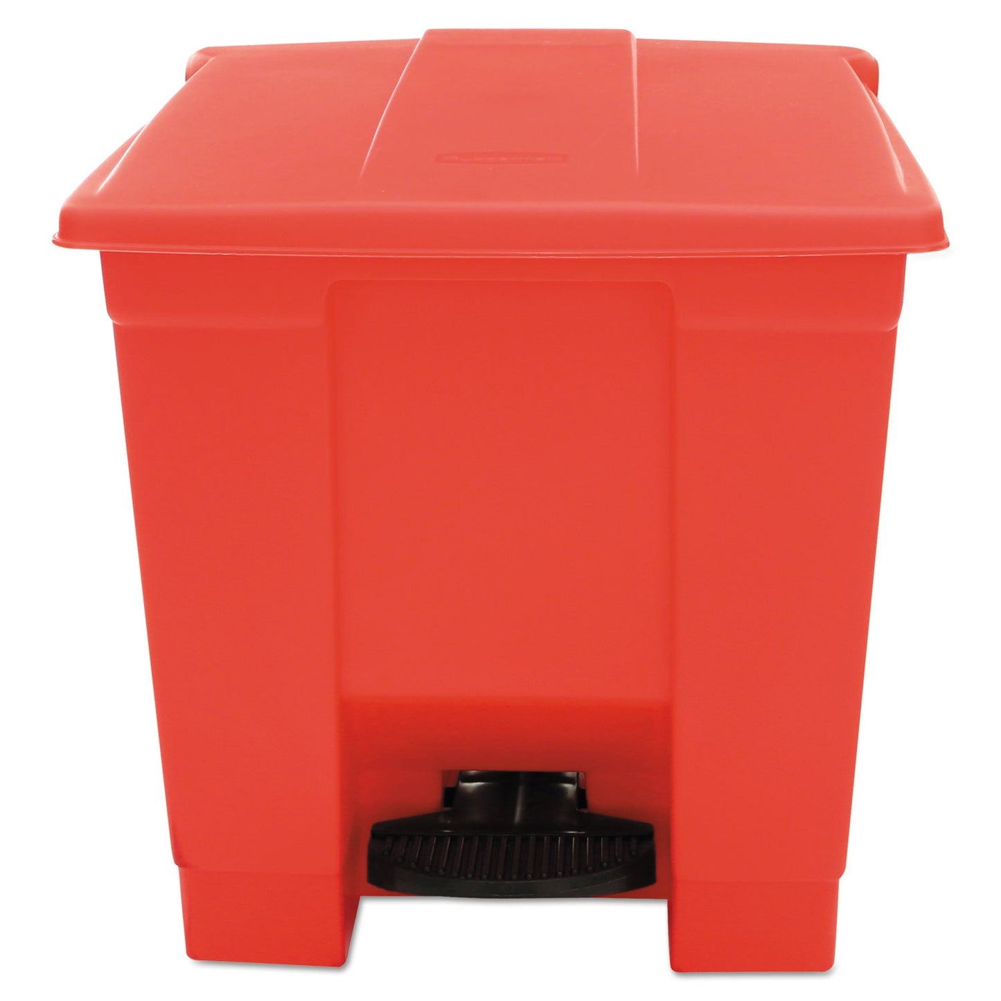 RCP6143RED Indoor Utility Step-On Waste Container, 8 gal, Plastic, Red RUBBERMAID COMMERCIAL PROD.