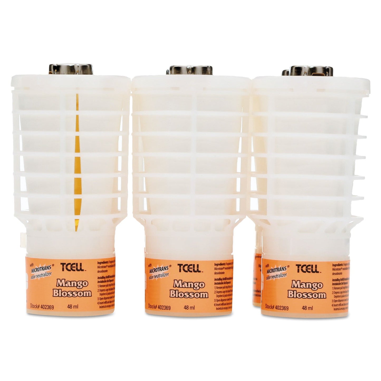 RCP402369 Tcell Microtrans Odor Neutralizer Refill, Mango Blossom, 48 Ml, 6/carton RUBBERMAID COMMERCIAL PROD.