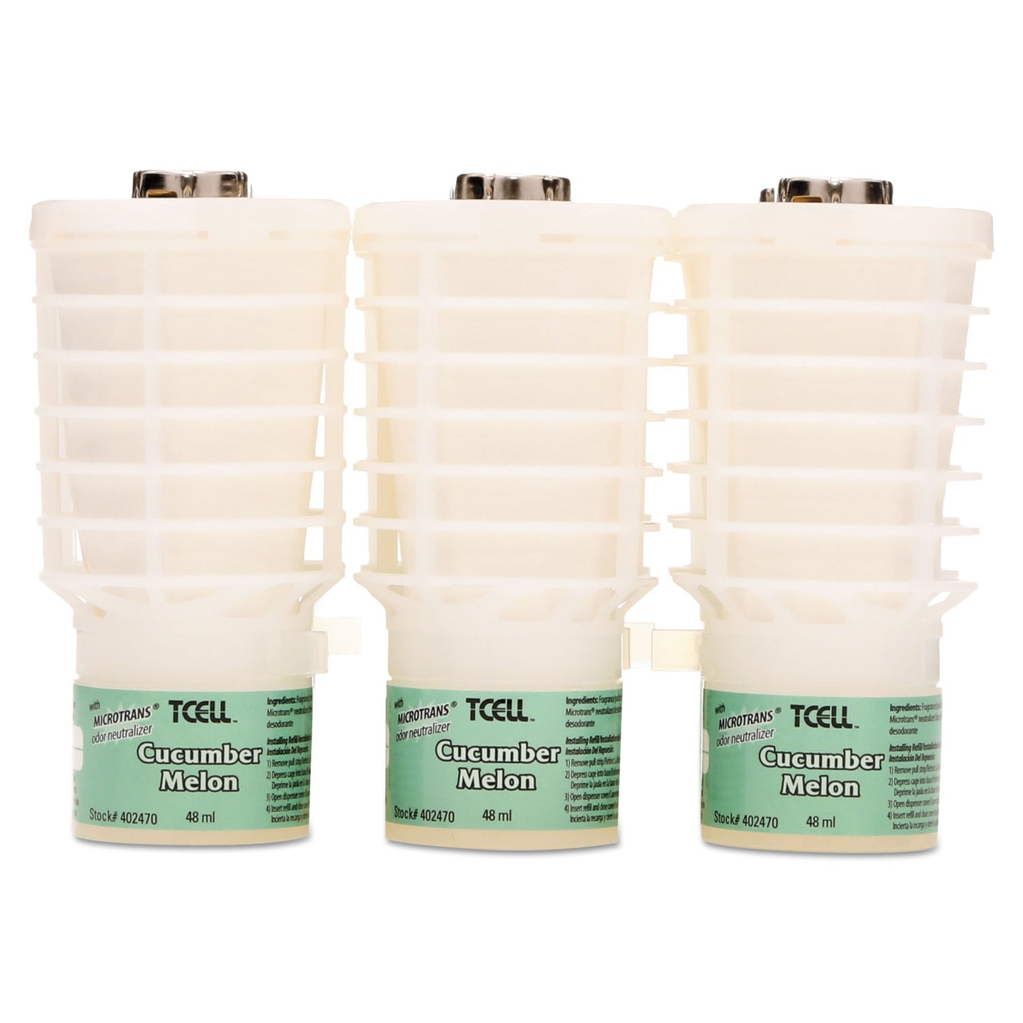RCP402470 Tcell Microtrans Odor Neutralizer Refill, Cucumber Melon, 1.62 Oz, 6/carton