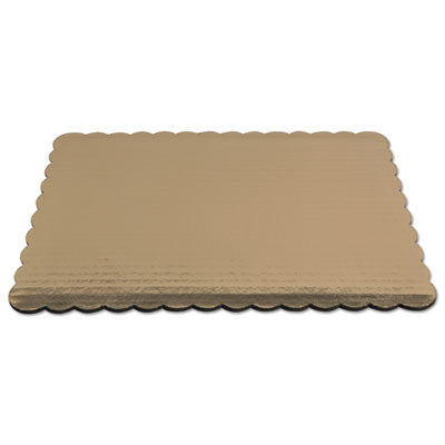 SCH1645 Gold Cake Pads, 1/4 Sheet, 10 x 14, Gold, Paper, 100/Carton