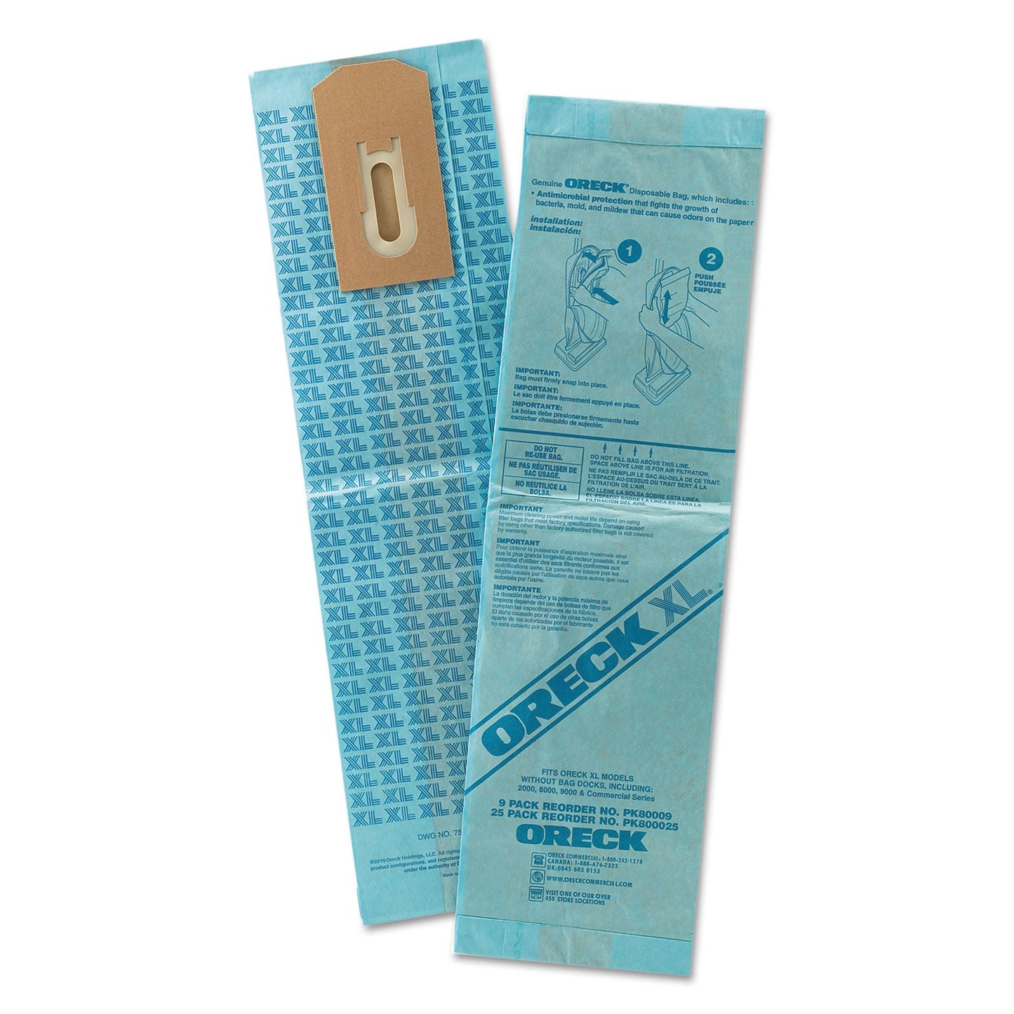 ORKPK800025 BAG,VAC,DISPOSABL,25EA/PK Oreck Commercial