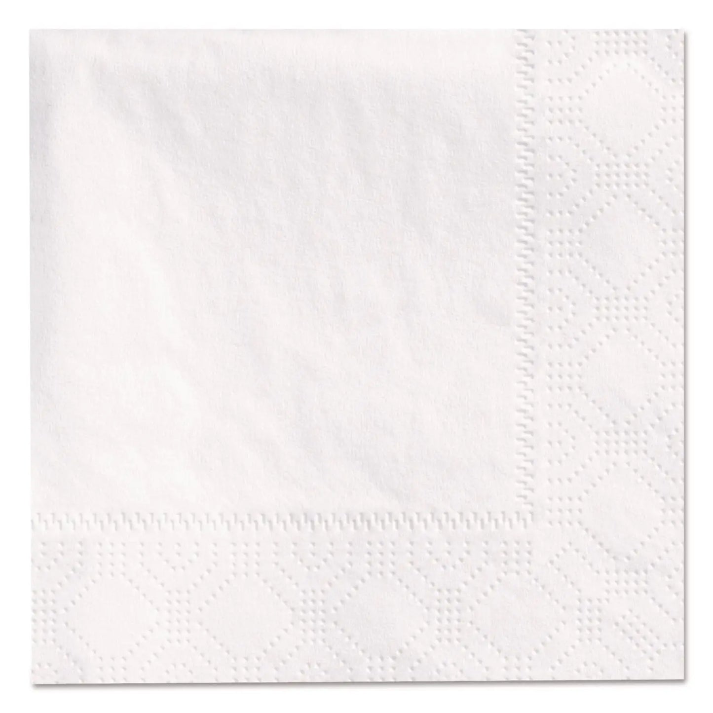 HFM180330 Embossed Beverage Napkins, 2-Ply, 9.5 x 9.5, White, 3,000/Carton Hoffmaster