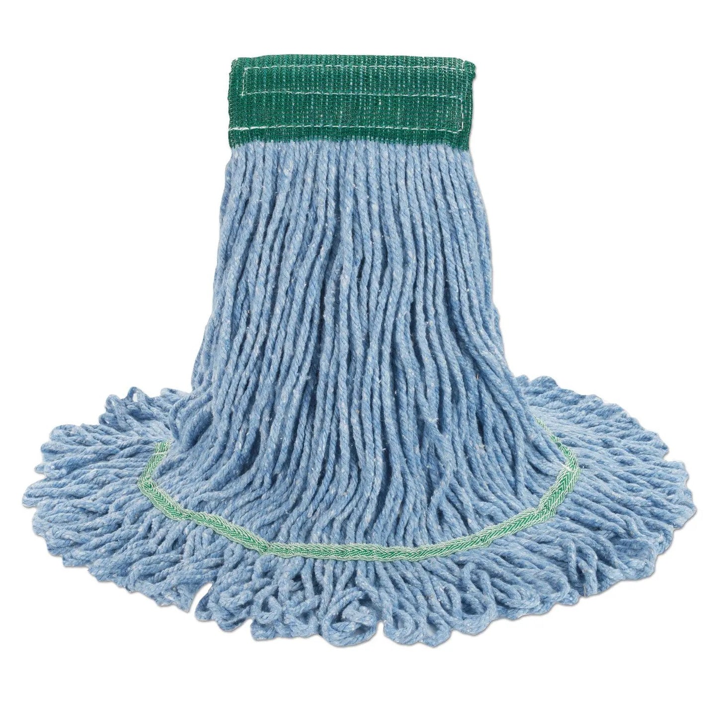 BWK502BLCT Super Loop Wet Mop Head, Cotton/synthetic Fiber, 5" Headband, Medium Size, Blue, 12/carton Boardwalk