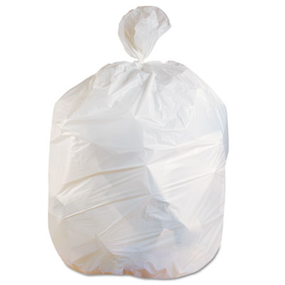 HERH7658EW Linear Low-Density Can Liners, 60 gal, 0.75 mil, 38" x 58", White, 100/Carton HERITAGE