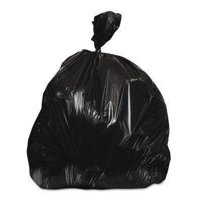 HERZ8048WKR01 High-Density Waste Can Liners, 45 gal, 22 mic, 40" x 48", Black, 150/Carton HERITAGE