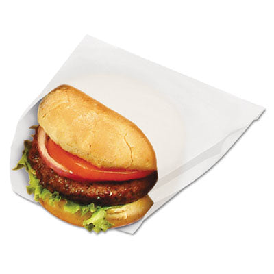 BGC300404 Waxed Single-Serve Bags, 6" x 1" x 7", Translucent White, 6,000/Carton