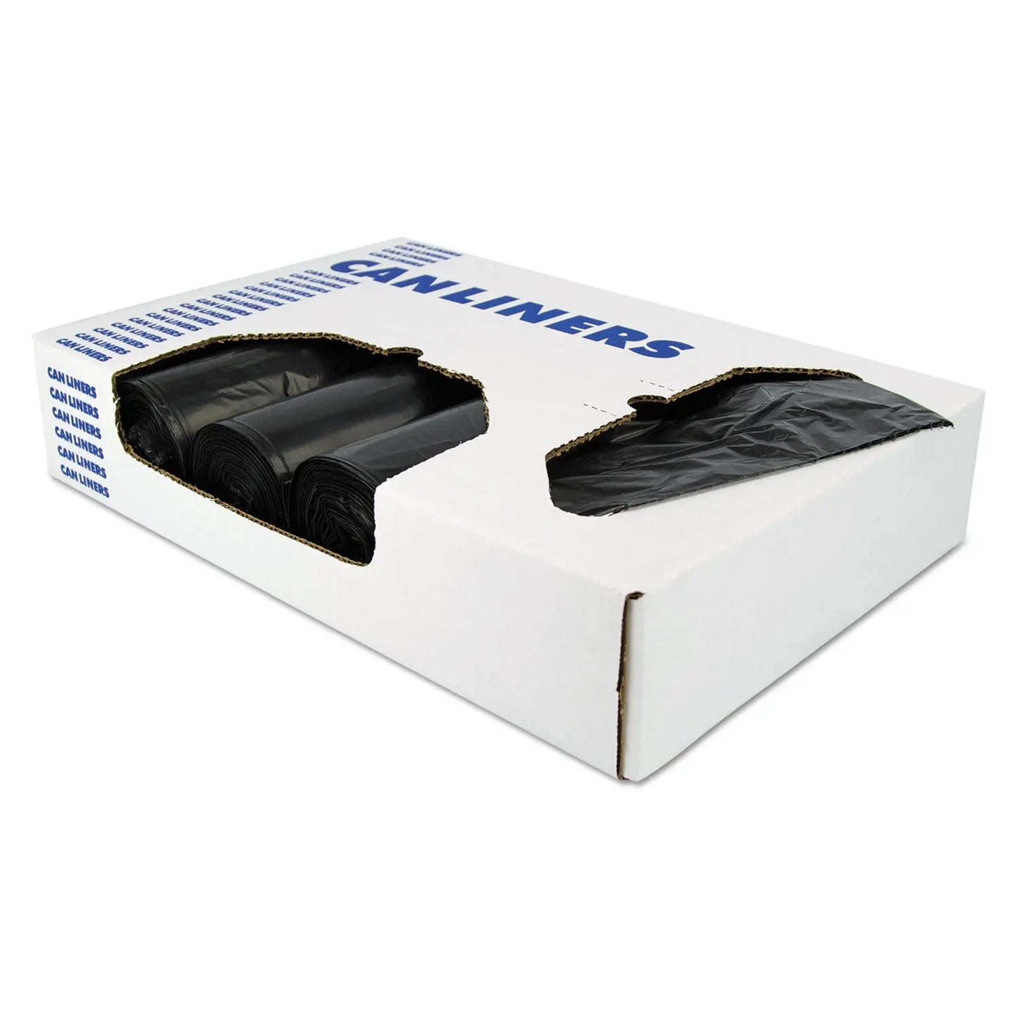 HERX7658WKR01 X-Liner Reprocessed Liners, 60 Gal, 1.7 mil, 38" x 58", Black, 100/Carton Heritage