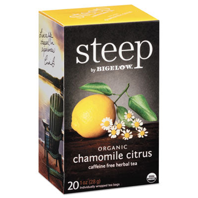 BTC17707 Steep Tea, Chamomile Citrus Herbal, 1 Oz Tea Bag, 20/box BIGELOW TEA CO.