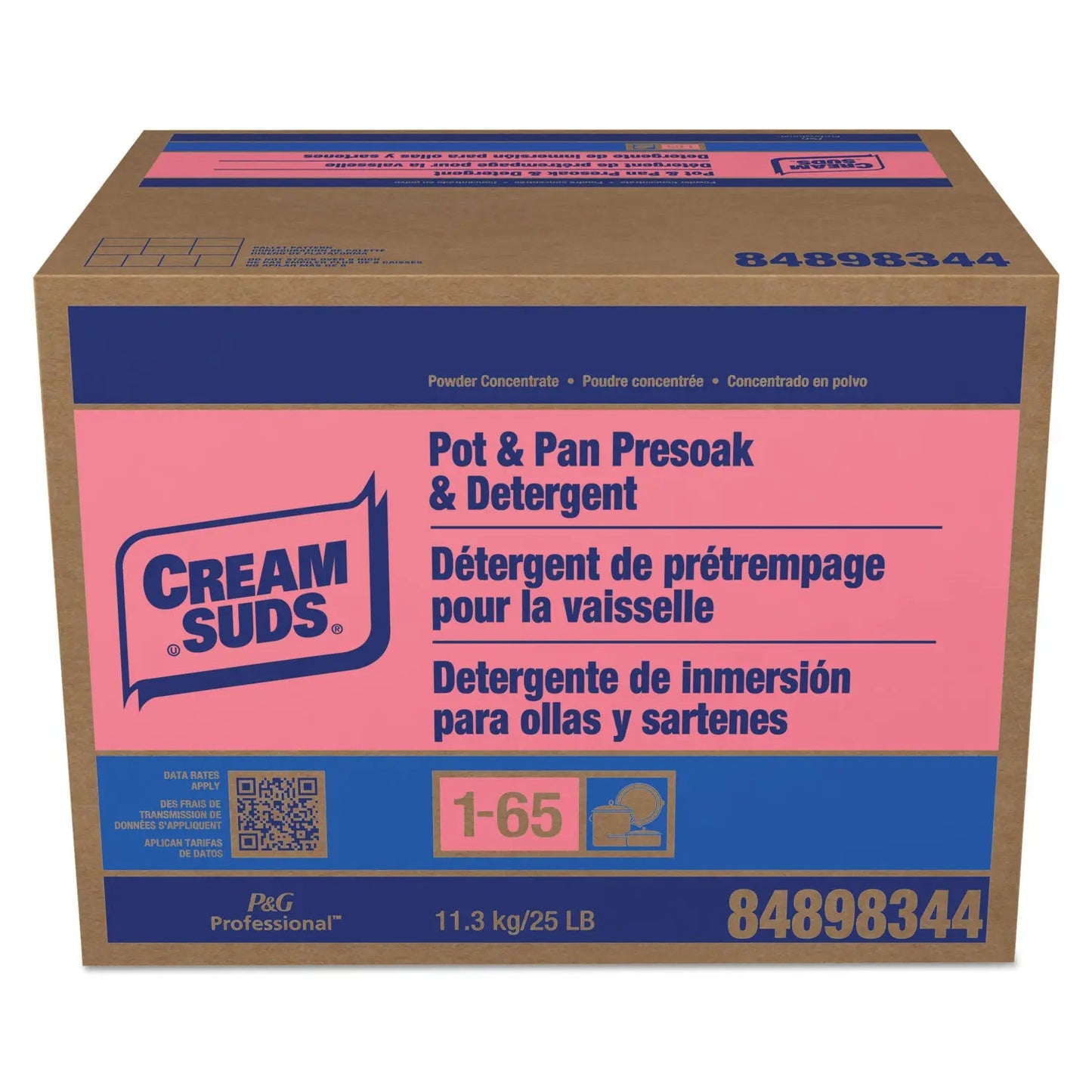 JOY43610 Manual Pot and Pan Presoak and Detergent without Phosphate, Baby Powder Scent, Powder, 25 lb Box Cream Suds