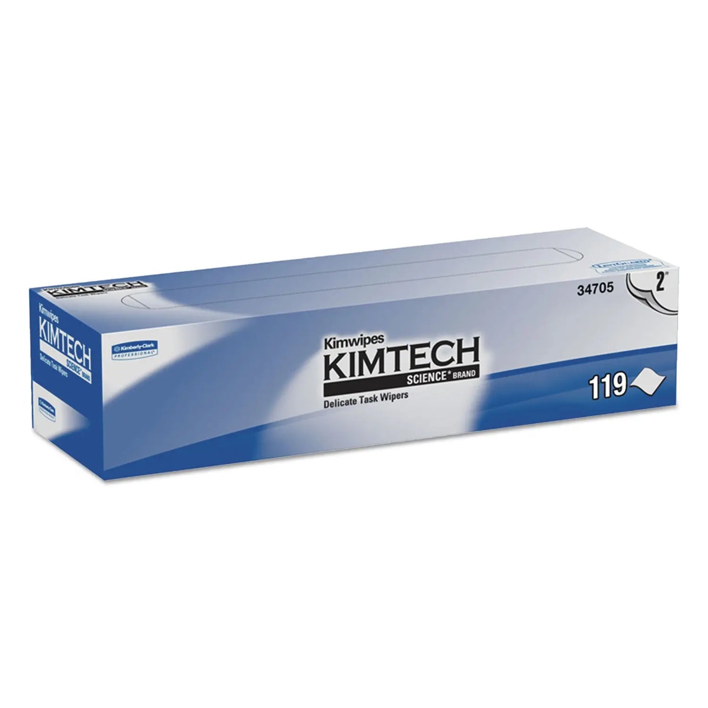 KCC34705 Kimwipes Delicate Task Wipers, 2-Ply, 11.8 x 11.8, Unscented, White, 120/Box, 15 Boxes/Carton Kimtech