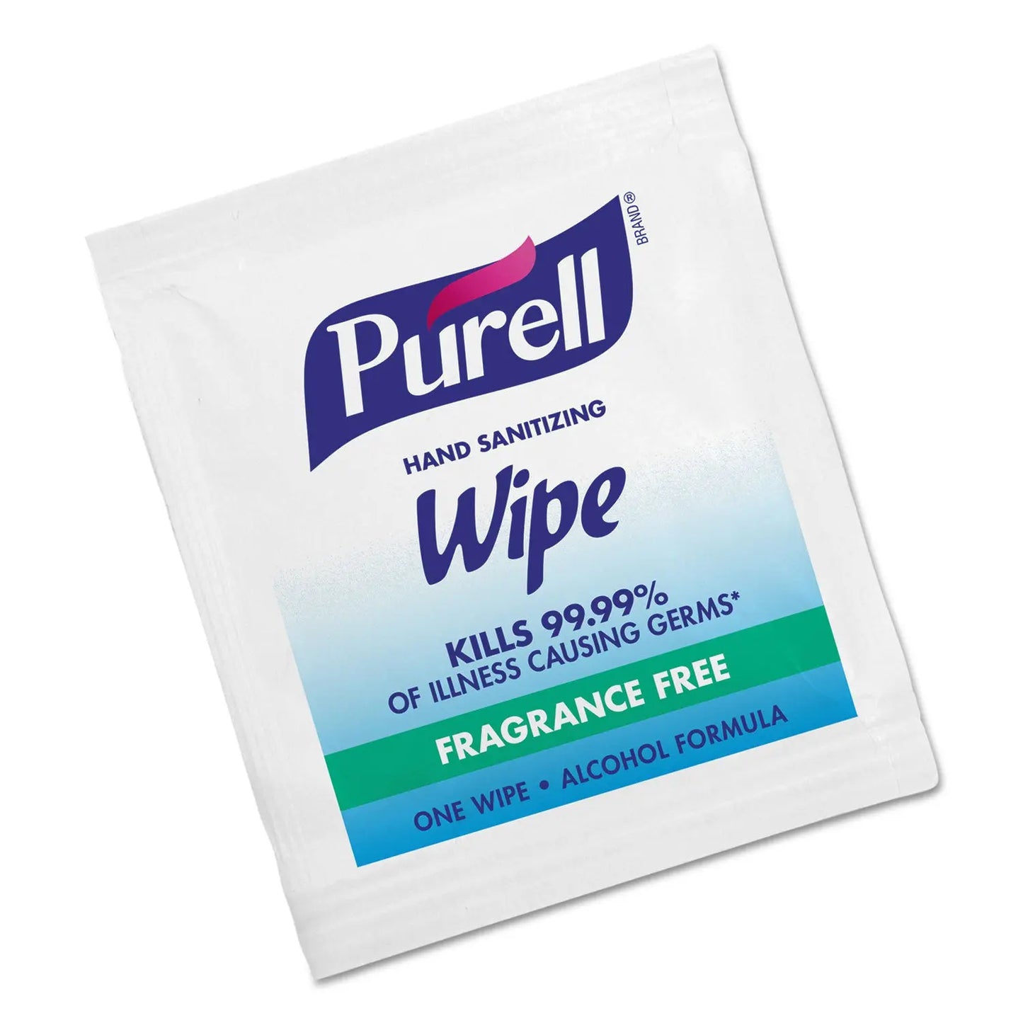 GOJ90204M Sanitizing Hand Wipes, Individually Wrapped, 5 x 7, Unscented, White, 4,000 Wipes/Carton PURELL
