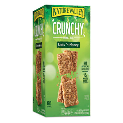 GNM827622 Granola Bars, Oats And Honey, 1.5 Oz Bar, 49/carton GENERAL MILLS