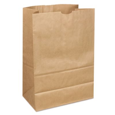 BAGSK164040 Grocery Paper Bags, 1/6 BBL Size, 40# Basis Weight, 12" x 7" x 17", Kraft, 400/Bundle ROSS & WALLACE PAPER PRODUCTS, INC.