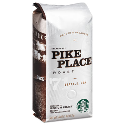 SBK11018186 Coffee, Pike Place, Ground, 1lb Bag STARBUCKS COFFEE COMPANY