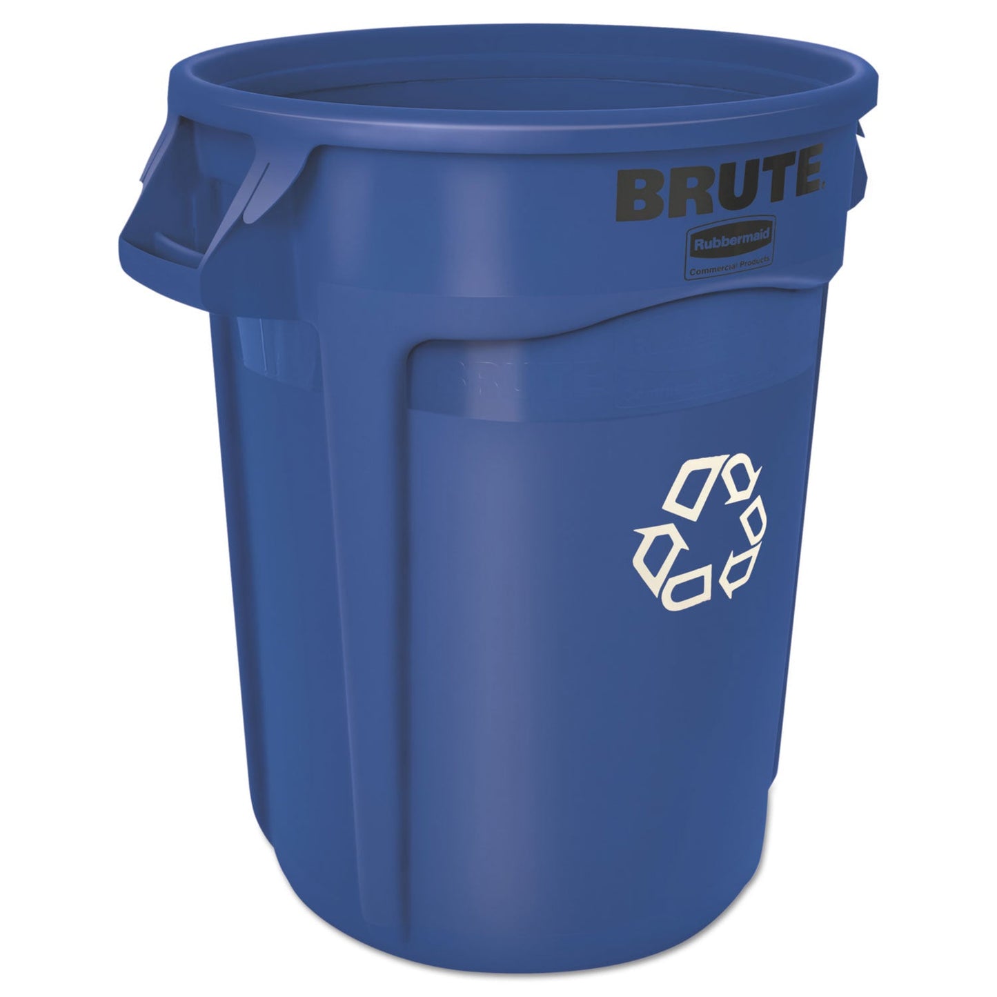 RCP263273BE Brute Recycling Container, 32 gal, Polyethylene, Blue RUBBERMAID COMMERCIAL PROD.