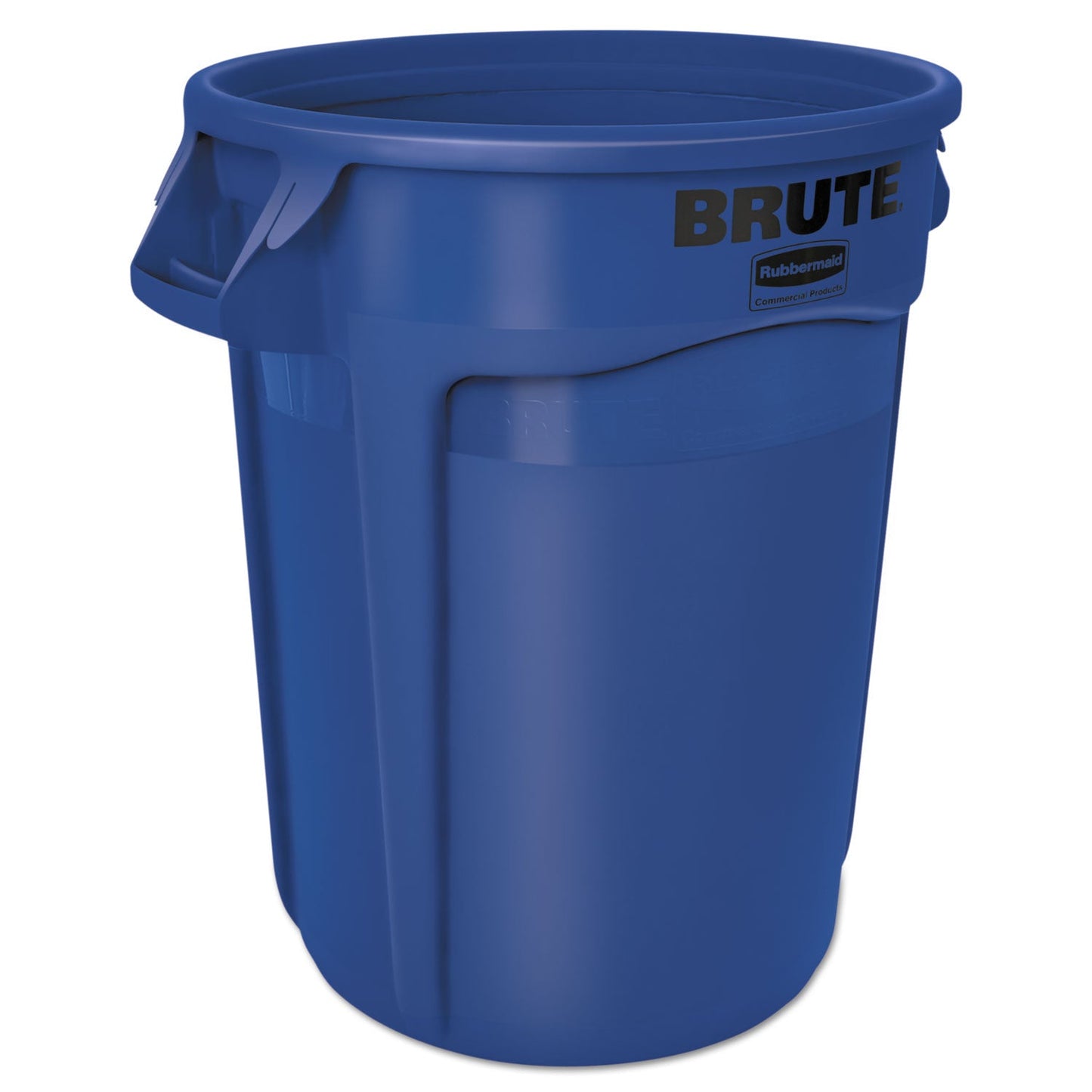 RCP2632BLU Vented Round Brute Container, 32 gal, Plastic, Blue RUBBERMAID COMMERCIAL PROD.