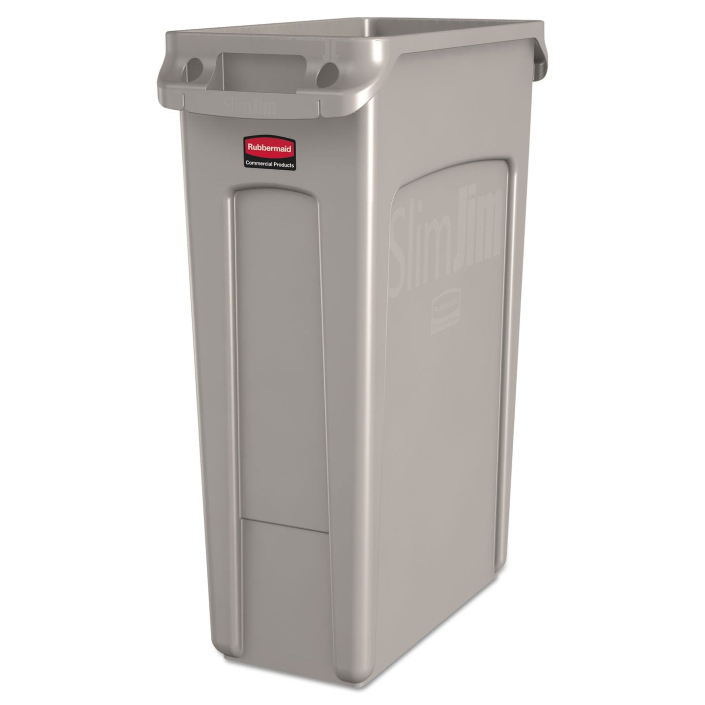 RCP354060BG Slim Jim with Venting Channels, 23 gal, Plastic, Beige RUBBERMAID COMMERCIAL PROD.
