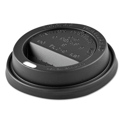 DCCTL1224TGB Solo Traveler Sip Through Lids for ThermoGuard Hot Cups, Fits 12 oz to 24 oz Hot Cups, Plastic, Black, 1,200/Carton DART