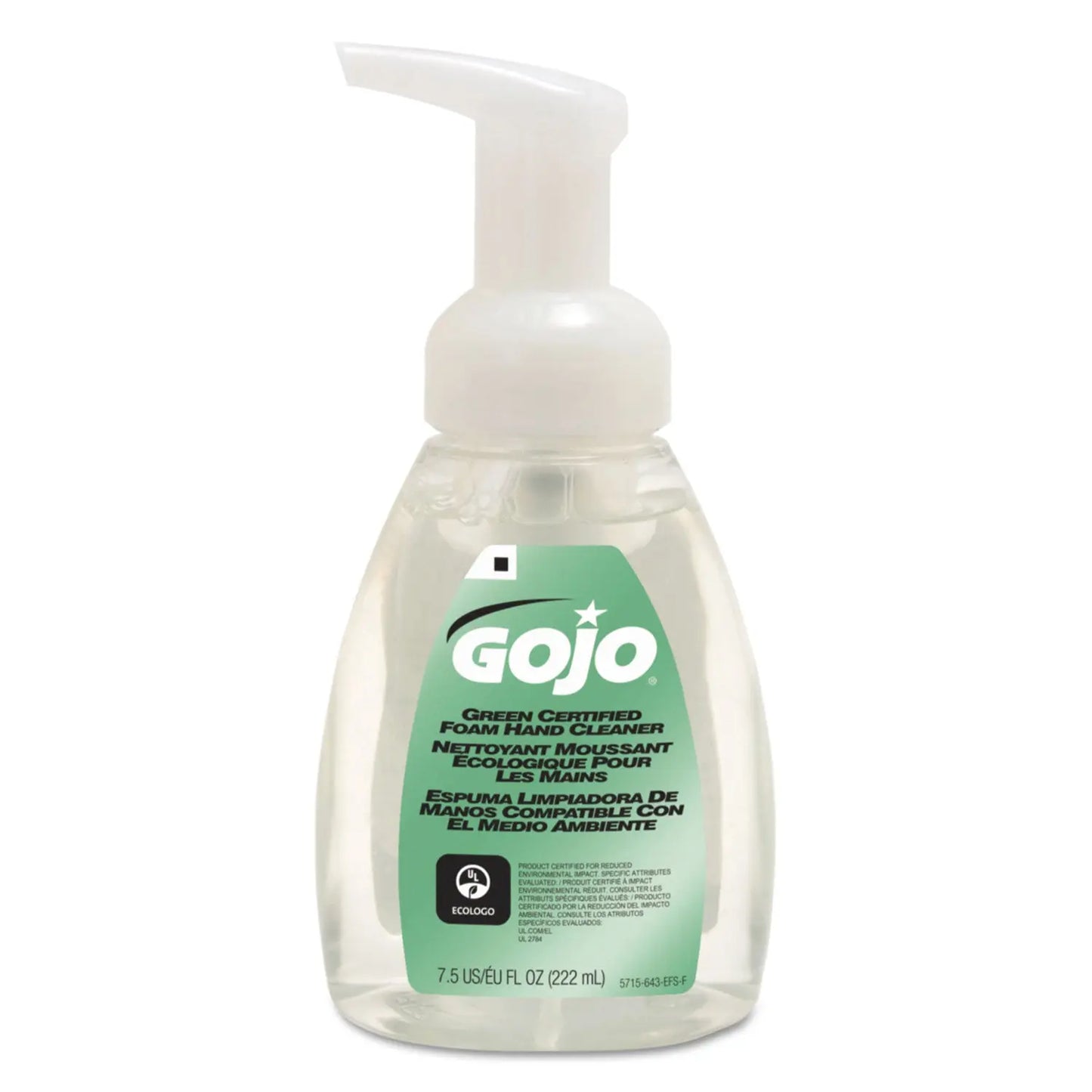 GOJ571506CT Green Certified Foam Soap, Fragrance-Free, 7.5 oz, 6/Carton GOJO