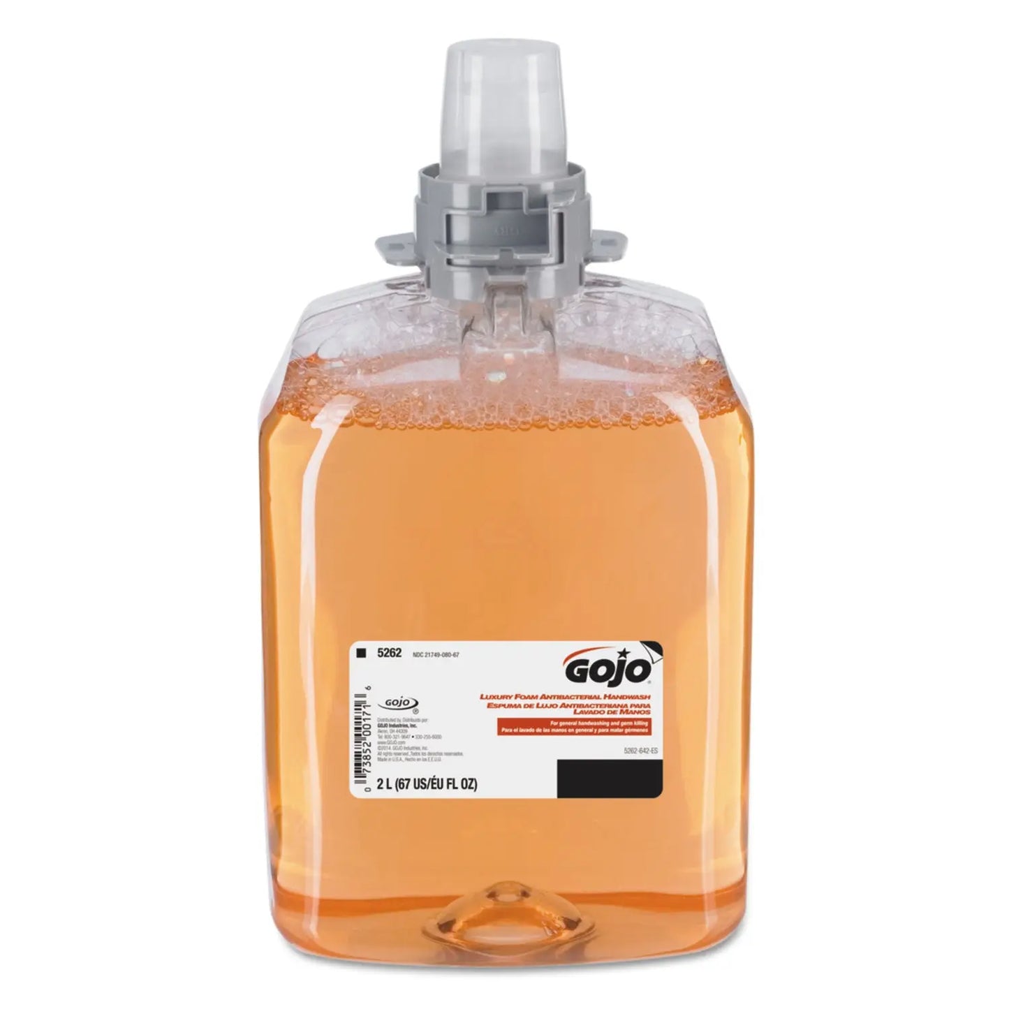 GOJ526202 Luxury Foam Antibacterial Handwash Refill, Fresh Fruit Scent, 2,000 mL, 2/Carton GOJO