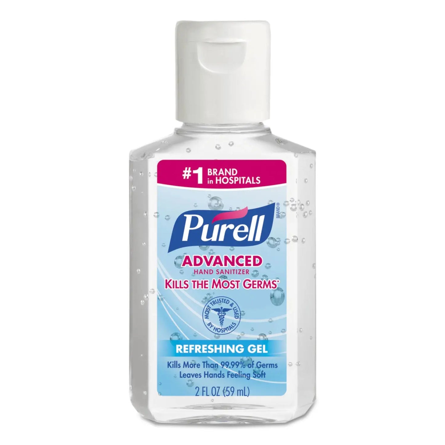 GOJ960524 Advanced Hand Sanitizer Refreshing Gel, 2 oz, Flip-Cap Bottle, Clean Scent, 24/Carton PURELL