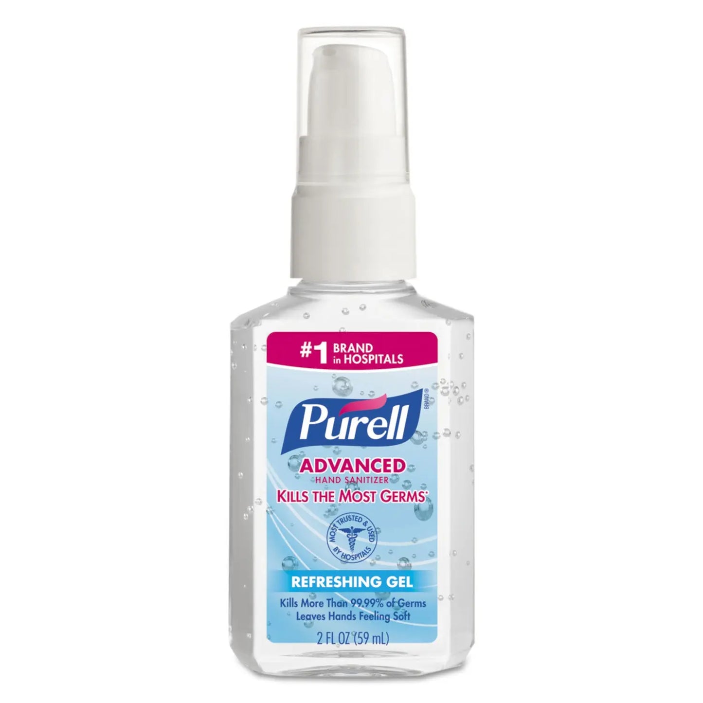 GOJ960624 Advanced Hand Sanitizer Refreshing Gel, 2 oz Pump Bottle, Refreshing Scent, 24/Carton PURELL