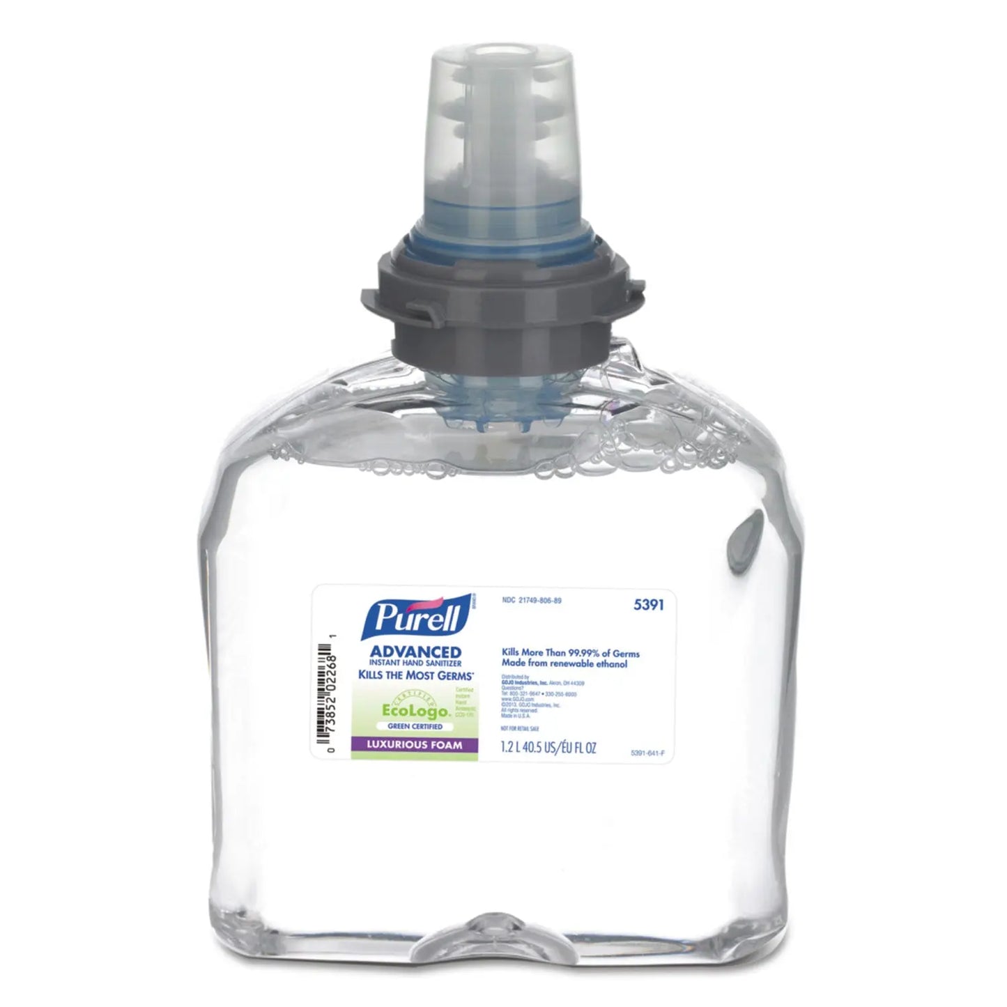 GOJ539102CT Advanced Hand Sanitizer Green Certified TFX Refill, Foam, 1,200 mL, Fragrance-Free, 2/Carton PURELL