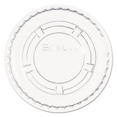 DCCPL100N Portion/Souffle Cup Lids, Fits 0.5 oz to 1 oz Portion Cups, Plastic, Clear, 125/Pack, 20 Packs/Carton