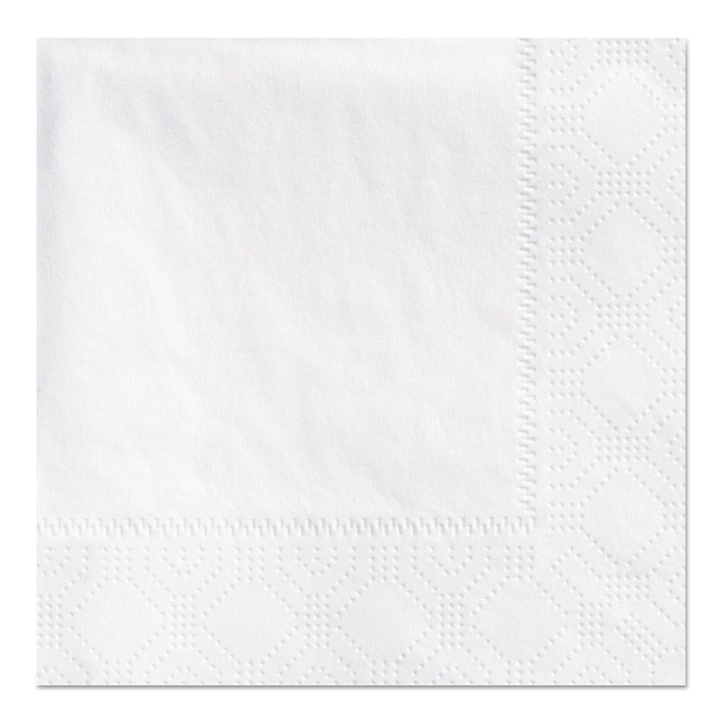 HFM180300 Embossed Beverage Napkins, 2-Ply, 9.5 x 9.5, White, 1,000/Carton Hoffmaster