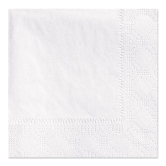 HFM180300 Embossed Beverage Napkins, 2-Ply, 9.5 x 9.5, White, 1,000/Carton