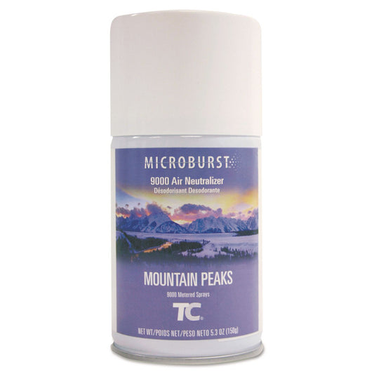 RCP4012461 Tc Microburst 9000 Air Freshener Refill, Mountain Peaks, 5.3 Oz Aerosol Spray, 4/carton