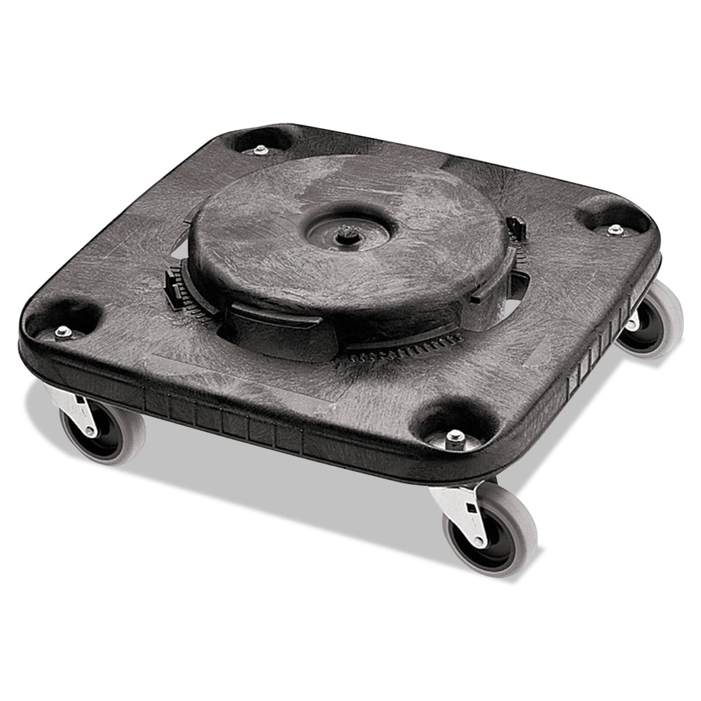 RCP3530 Brute Container Square Dolly, 300 lb Capacity, 17.25 x 6.25, Black RUBBERMAID COMMERCIAL PROD.