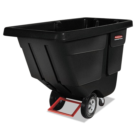 RCP1304BLA 0.5 cu yd BRUTE Rotomolded Tilt Truck, 450 lb Capacity, Black